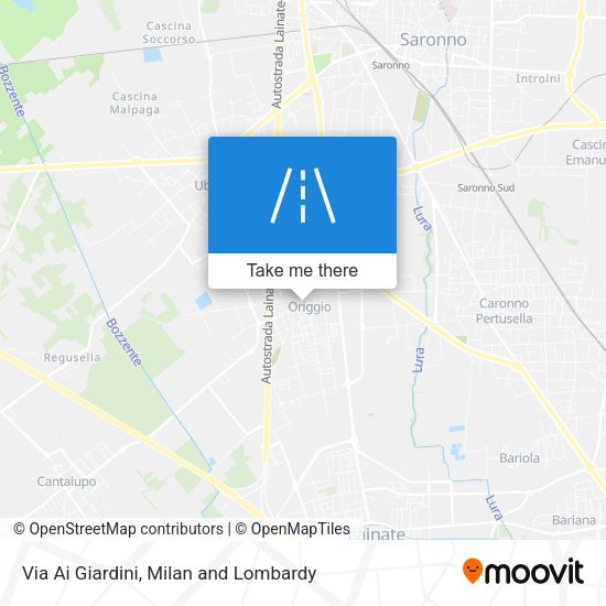 Via Ai Giardini map