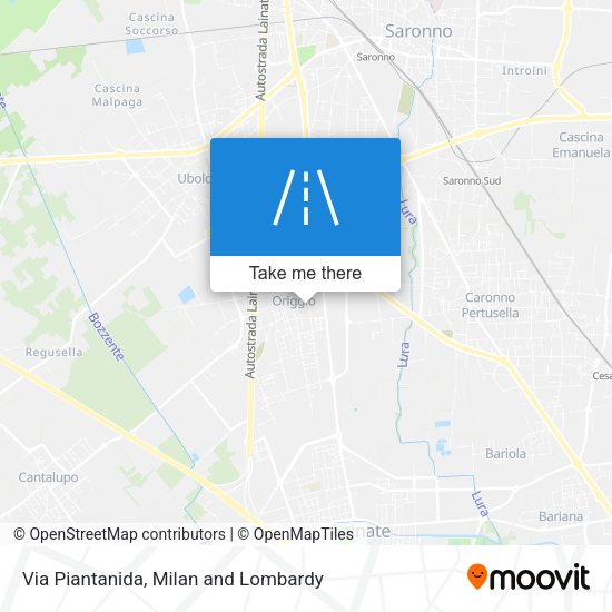 Via Piantanida map