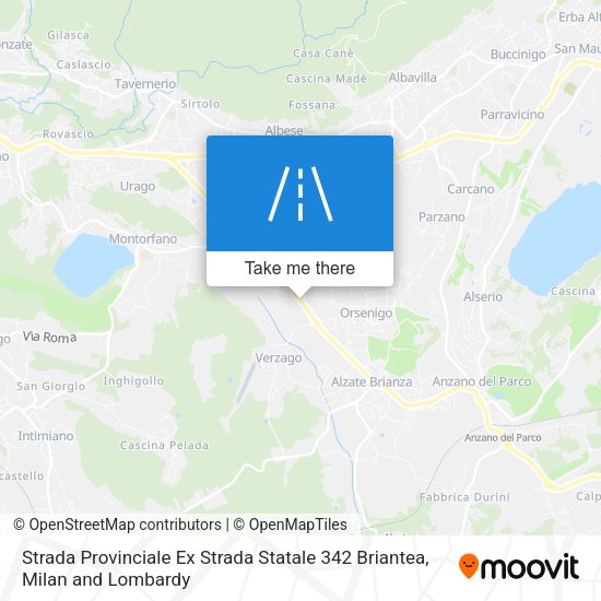 Strada Provinciale Ex Strada Statale 342 Briantea map