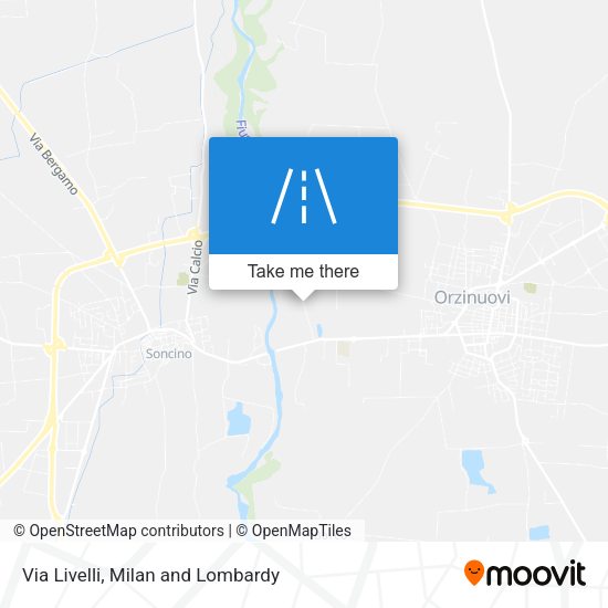 Via Livelli map