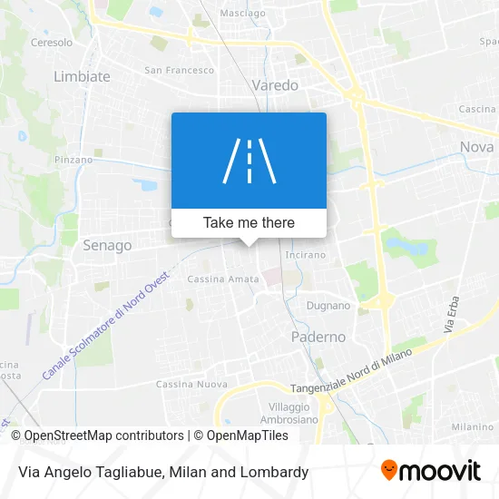 Via Angelo Tagliabue map