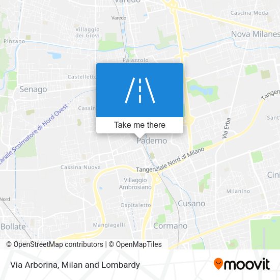 Via Arborina map