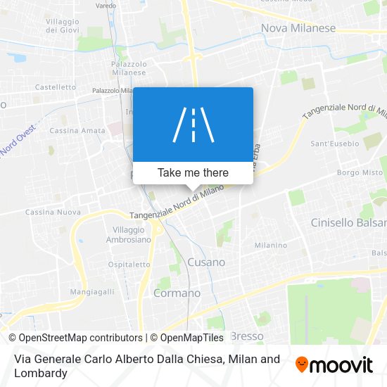 Via Generale Carlo Alberto Dalla Chiesa map