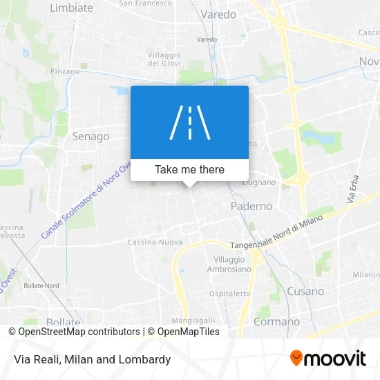 Via Reali map