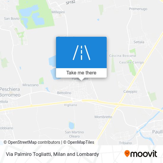 Via Palmiro Togliatti map