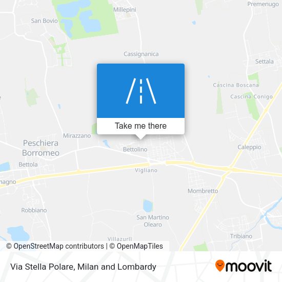 Via Stella Polare map