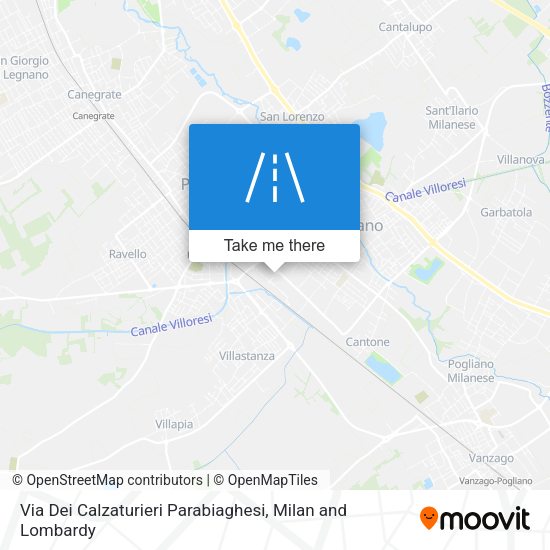 Via Dei Calzaturieri Parabiaghesi map
