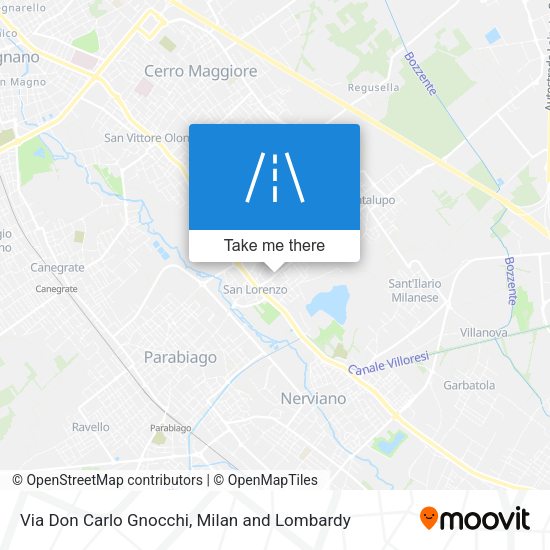 Via Don Carlo Gnocchi map