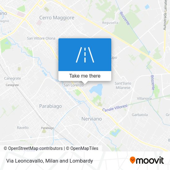 Via Leoncavallo map