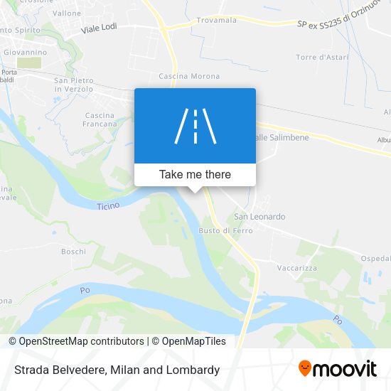 Strada Belvedere map