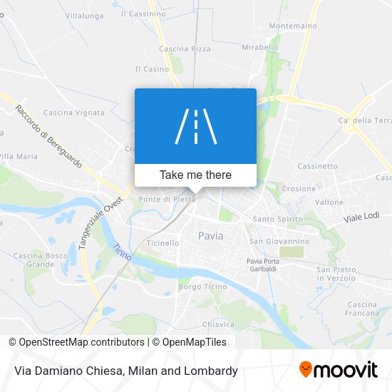 Via Damiano Chiesa map