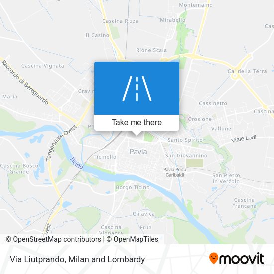 Via Liutprando map