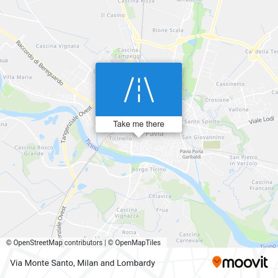 Via Monte Santo map