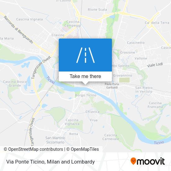 Via Ponte Ticino map