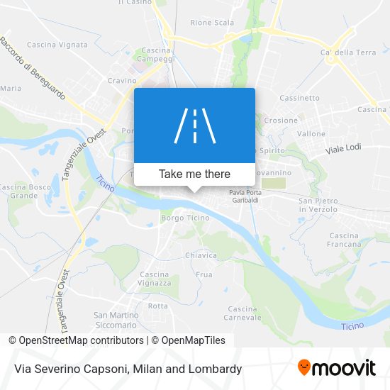 Via Severino Capsoni map