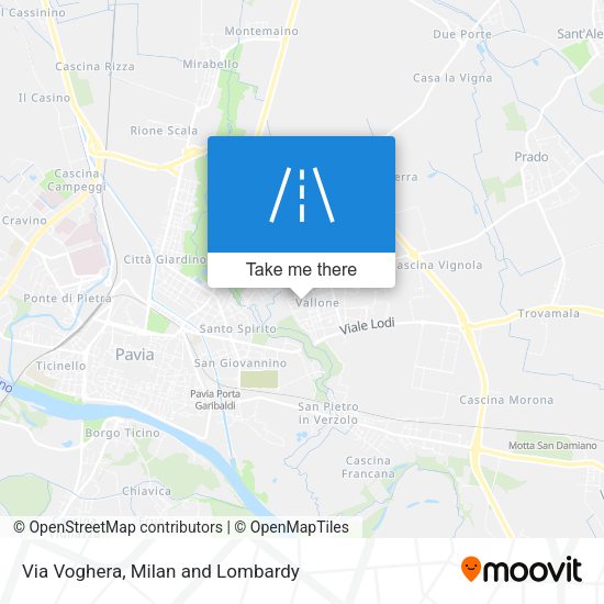 Via Voghera map