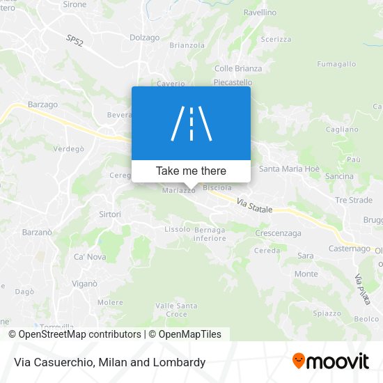 Via Casuerchio map