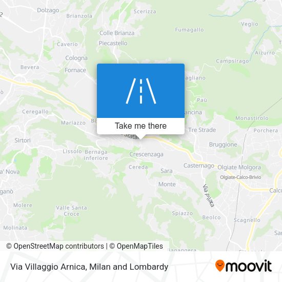 Via Villaggio Arnica map