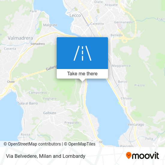 Via Belvedere map