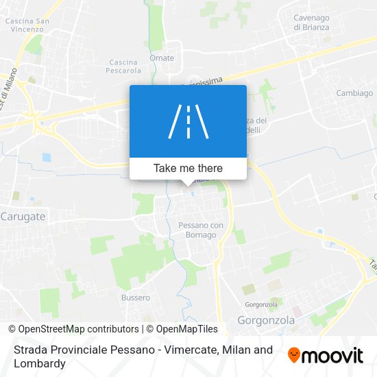 Strada Provinciale Pessano - Vimercate map