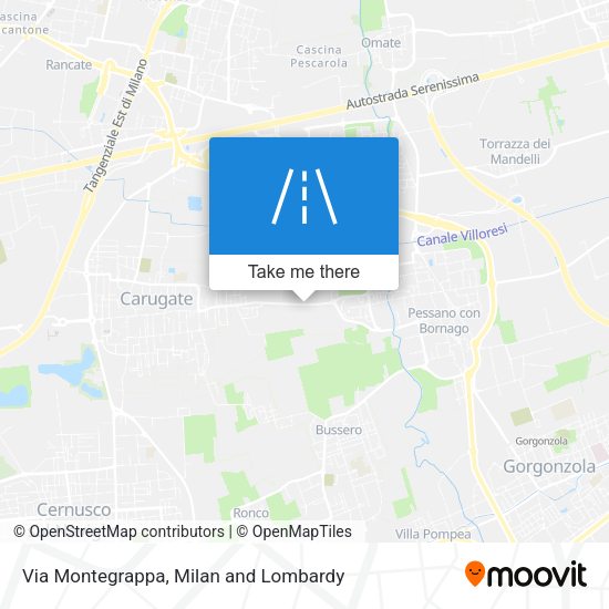 Via Montegrappa map