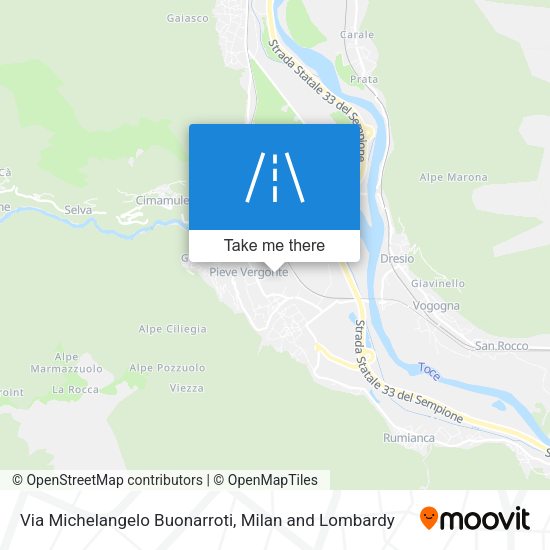 Via Michelangelo Buonarroti map