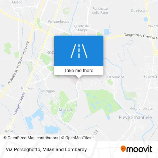 Via Perseghetto map