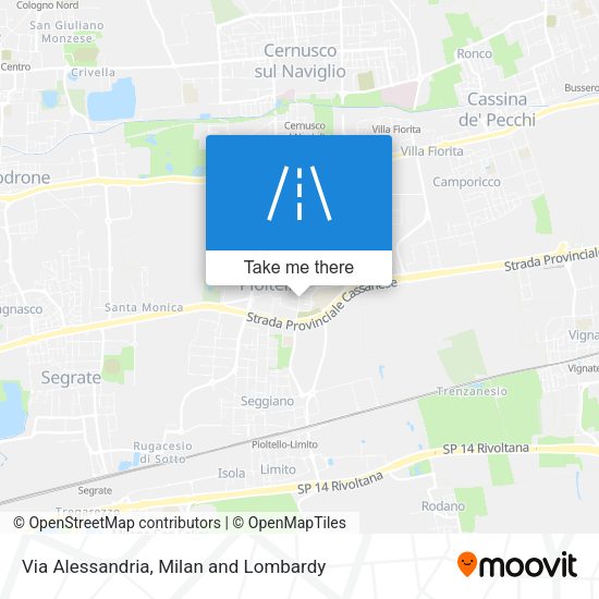 Via Alessandria map