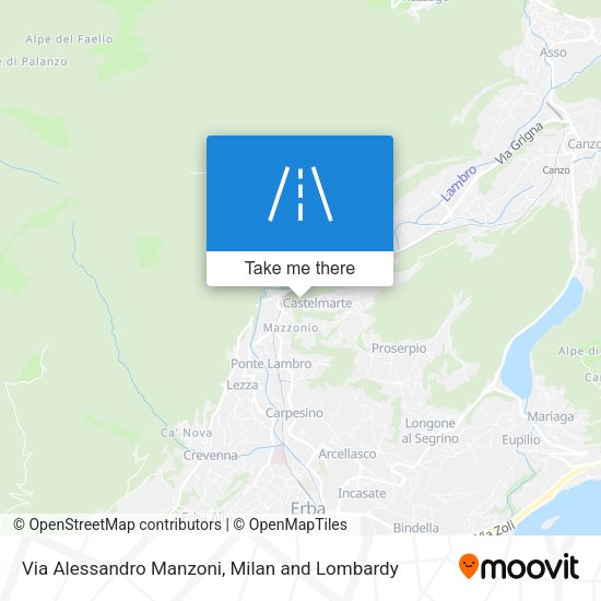 Via Alessandro Manzoni map
