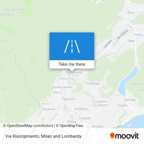 Via Risorgimento map