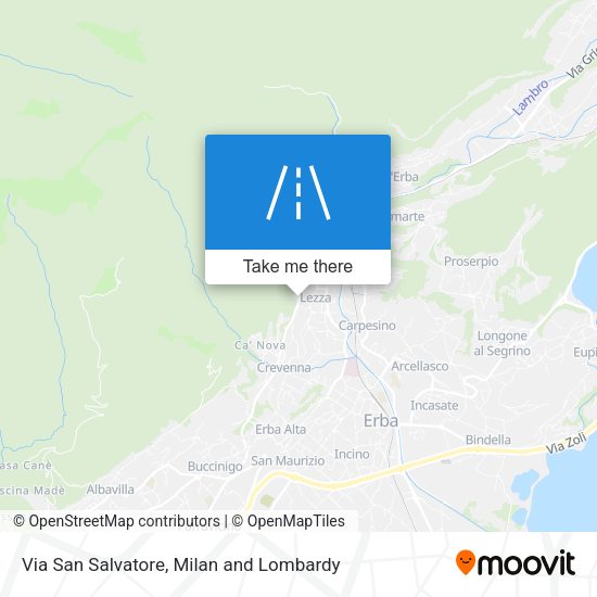 Via San Salvatore map