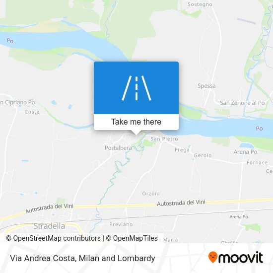 Via Andrea Costa map