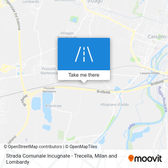 Strada Comunale Incugnate - Trecella map