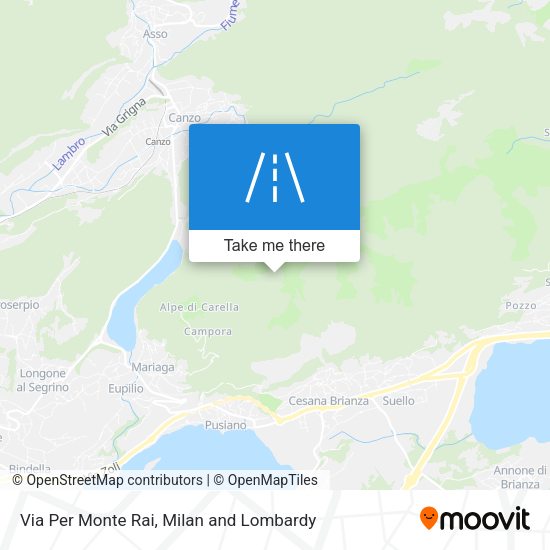 Via Per Monte Rai map