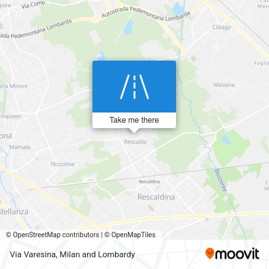 Via Varesina map
