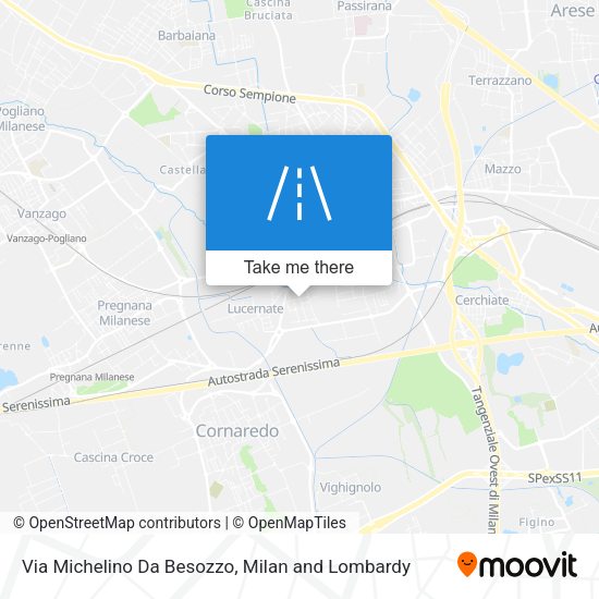 Via Michelino Da Besozzo map