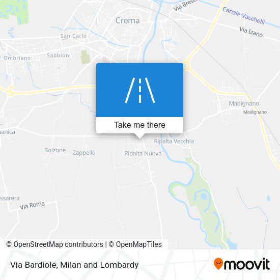Via Bardiole map