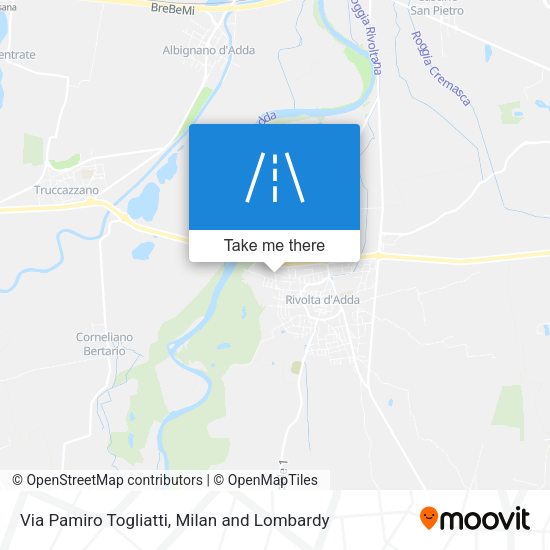 Via Pamiro Togliatti map