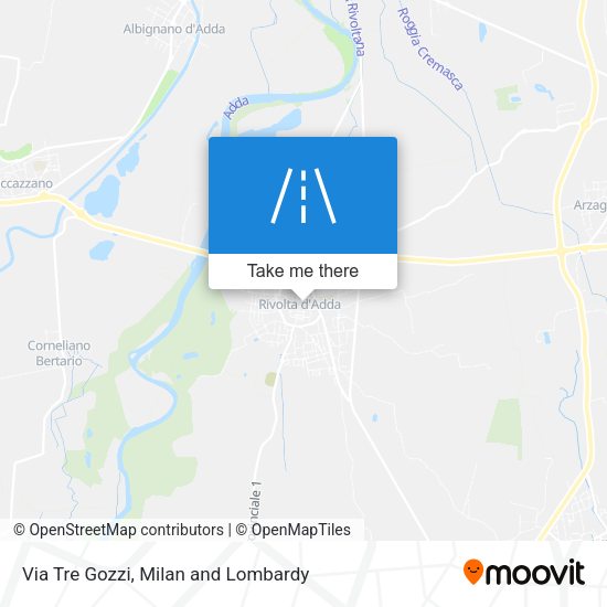 Via Tre Gozzi map