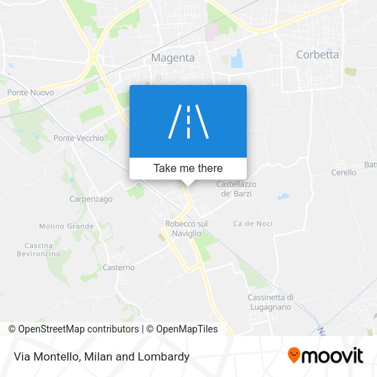 Via Montello map