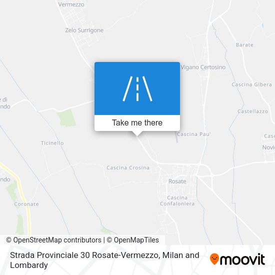 Strada Provinciale 30 Rosate-Vermezzo map
