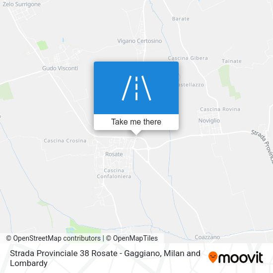 Strada Provinciale 38 Rosate - Gaggiano map