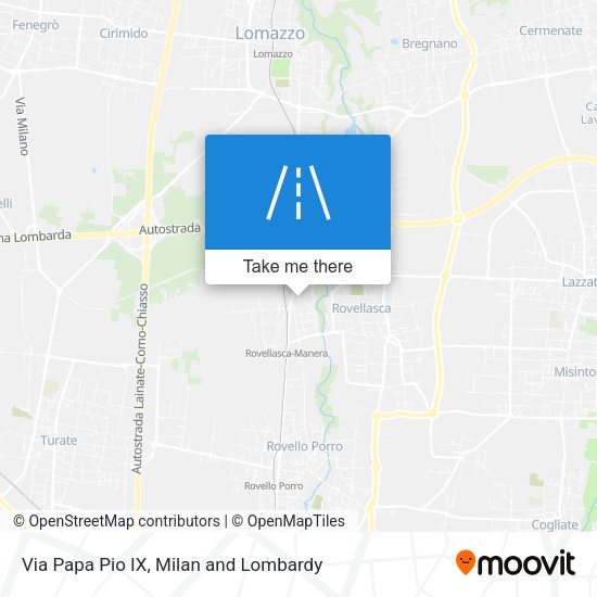 Via Papa Pio IX map