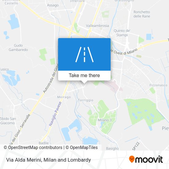 Via Alda Merini map
