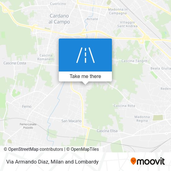 Via Armando Diaz map