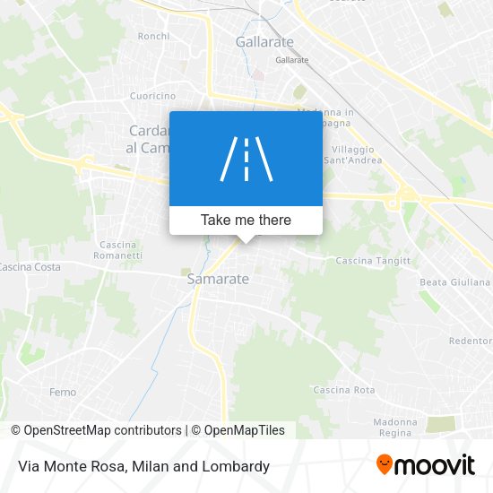 Via Monte Rosa map