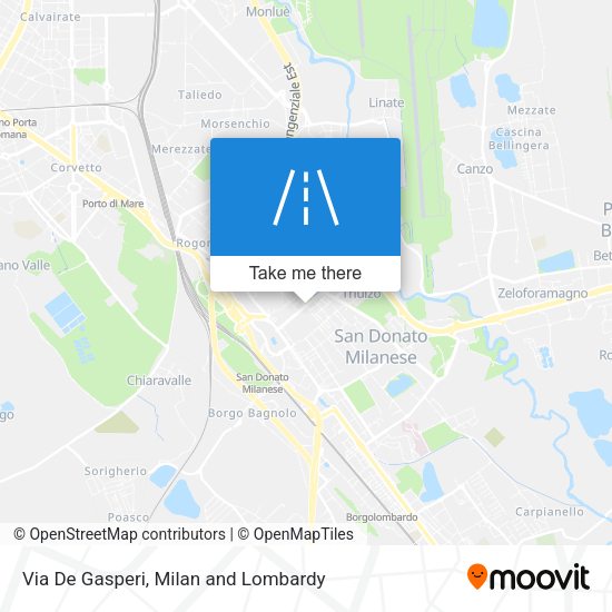 Via De Gasperi map