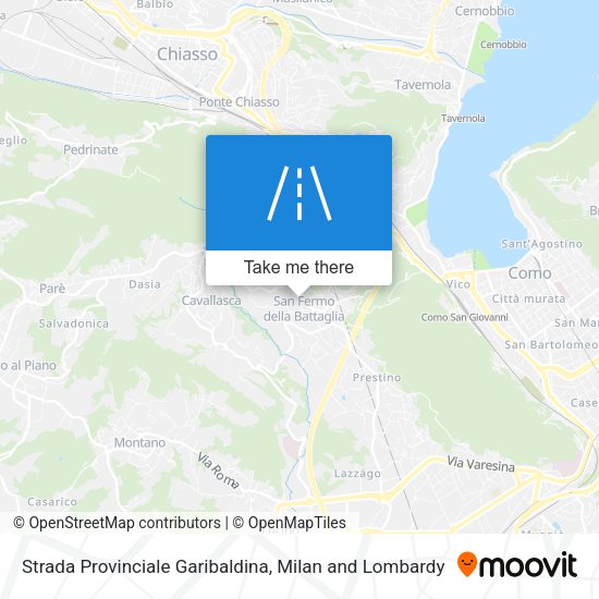Strada Provinciale Garibaldina map