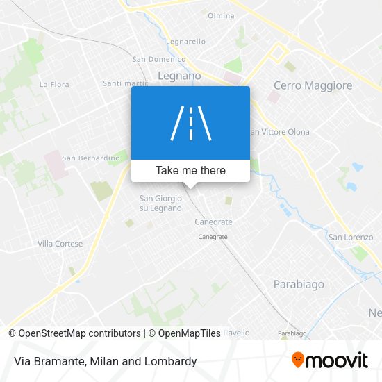 Via Bramante map