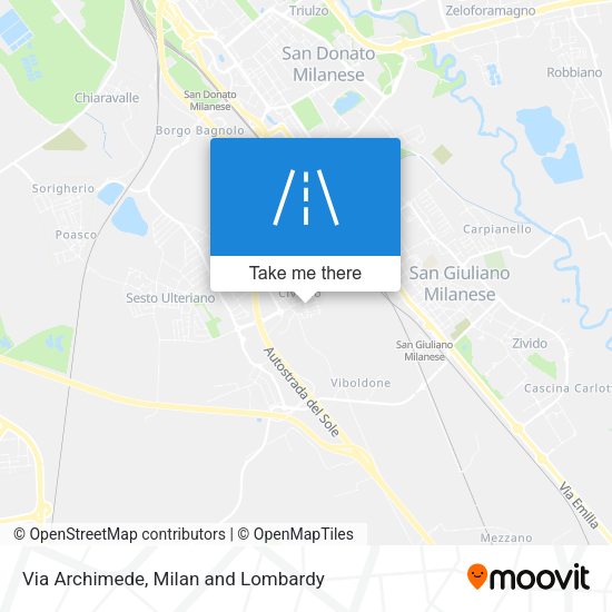 Via Archimede map